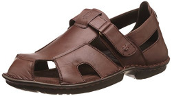 Hush Puppies Men's Decent Softy Brown Leather Sandals and Floaters - 10 UK/India (44 EU)(8644949)
