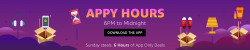 Amazon Appy Hours (Sunday App Only Deals 6PM to Midnight) : Upto 60% Off App Only Deals