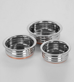Sumeet Stainless Steel Copper-base Cookware-Set of 3