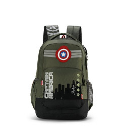 Skybags Sb Marvel 31.1328 Ltrs Olive School Backpack (SBMRV07OLV)
