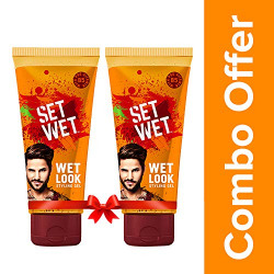 Set Wet Wet Look Hair Styling Gel For Men 100ml Pack Of 2 Roobai