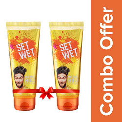 Set Wet Wet Look Hair Styling Gel for Men, 100 ml (Pack of 2) at Rs.112