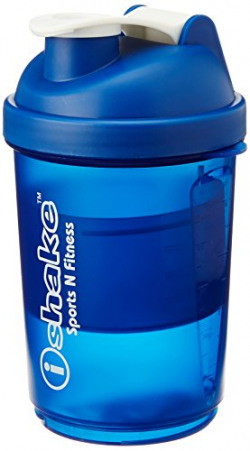 iShake Vault 2 in 1 Shaker Bottle 500 ml, (Blue Body, White Lid)