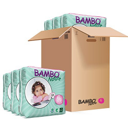 Bambo Nature X-Large Size 6 Baby Diapers, 132 Count