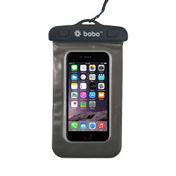 BOBO Universal Waterproof Pouch Cellphone Dry Bag Case for iPhone Xs Max XR XS X 8 7 6S 6 Plus, Samsung Galaxy S9 S8 + Note 8 6 5 4, Pixel 3 2 XL, Mi, Moto up to 6.5 inch – Grey (Pack of 1)