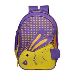 Chris & Kate Kid's JR. 23 L Purple-Yellow Rabbit Design School Backpack