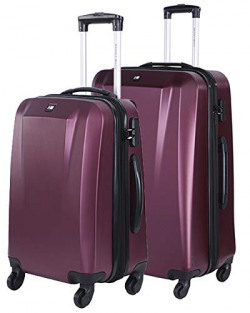 Nasher Miles Canberra Hard-Sided Luggage Set of 2 Red Trolley/Travel/Tourist Bags (65 & 75 cm)