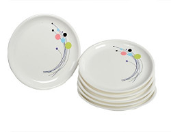Signoraware Design-6 Round Full Plate Set, Set of 6, White