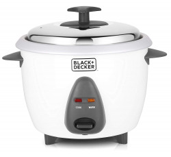  Black + Decker BXRC1801IN 1.8-Litre Rice Cooker (White)