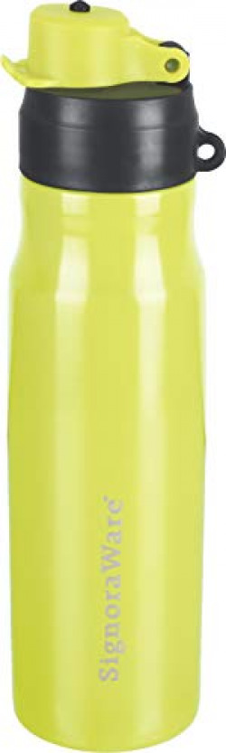 Signoraware Spark Stainless Steel Water Bottle, 750ml, Floro Green