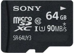 Sony 64 GB MicroSDHC Class 10 90 MB/s  Memory Card(With Adapter)