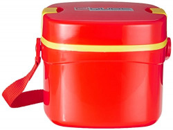 Cello Qube Plastic Container, 1.25 Litres, Red