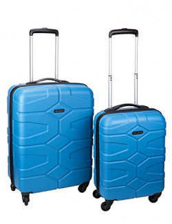 Killer Huawaii Two Polycarbonate (24 & 20 inches Combo) T Blue Hard Sided Luggage Trolley Suitcase