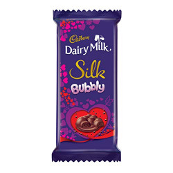 Cadbury Dairy Milk Silk Bubbly Valentine Chocolate Bar, 3 x 120 g
