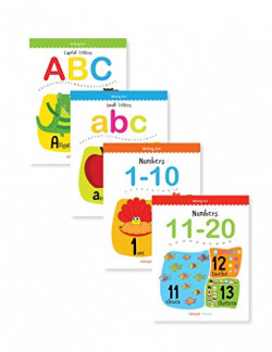 Writing Practice A Set Of 4 Books (Writing Fun Pack): Write And Practice Capital Letters, Small Letters and Numbers 1 to 20
