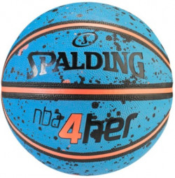 SPALDING NBA 4Her Basketball - Size: 6(Pack of 1, Blue, Orange)