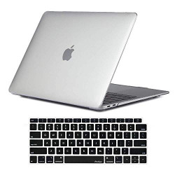 Delhisalesmart Hard Case for MacBook Air 13 Inch 2018 Release, Hard Shell Case Cover for MacBook Air 13-inch Model MRE92HN/A with Keyboard Skin Cover –Crystal