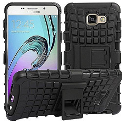 HRV DEF-0040 Phone Case Cover with Back Stand Feature for Samsung Galaxy On Max (Black)