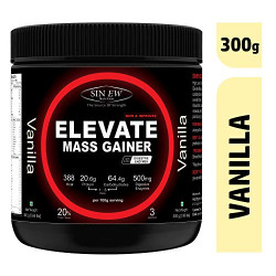 Sinew Nutrition Elevate Mass Gainer with Digestive Enzymes, 300 gm (Vanilla Flavour)