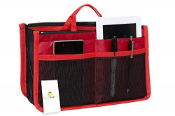 HomeStrap Nylon Travel Storage Bag, Red