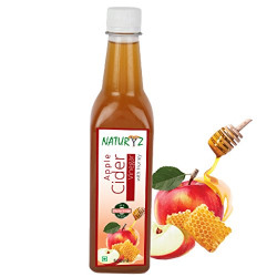 Naturyz Apple Cider Vinegar with Honey - 500 ml, with Mother Vinegar, Natural, Raw, Unfiltered, Undiluted