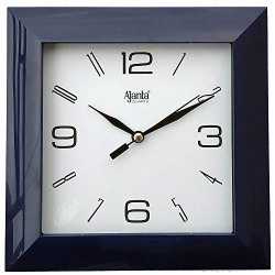 Ajanta Plastic Wall Clock (175 cm x 175 cm x 35 cm, Black)