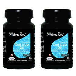 Nutree Pure Cod Liver Oil - 90 Softgels Pack of 2