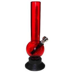 Metier 8-inch Acrylic Mini Bong (8 Inch, Red)