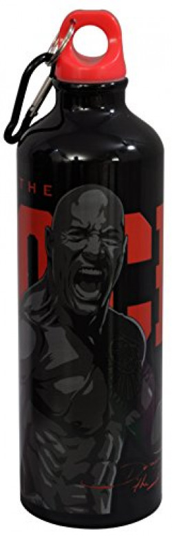 WWE Superstar The Rock Aluminium Sipper Bottle, 750ml, Multicolour
