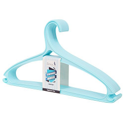 Story@Home 8 Piece Plastic Hanger for Shirt, Ties, Pants, Cupboards Organiser, Blue