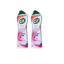 Cif Multi Purpose Cleaner with Cream and Micro Crystals Pink Flowers - 500 ml Pack Of 2