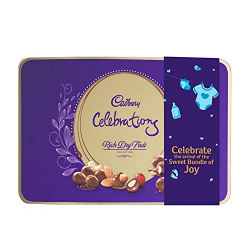 Cadbury Celebrations Rich Dry Fruit Chocolate New Born Baby Blue Sleeve Gift Pack, 177g