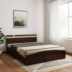 Nilkamal Edwina 01 Engineered Wood Queen Bed  (Finish Color - Brown)