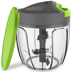 Home Puff Plastic 5 Blades Vegetable Chopper with Storage Lid, 900ml