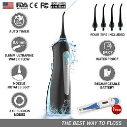 Dr Trust (USA) Professional Dental Floss for Teeth cleaner Electric Power Portable machine Water Jet Flosser Oral Irrigator braces for kids and adults