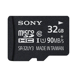 Sony 32GB MicroSD Class 10 UHS-1 High Speed Memory Card With Adapter (SR-32UY3)