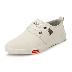Sklodge Men's AI7863 White Casual Canvas Sneaker Shoes - 10