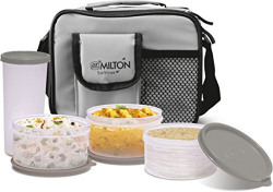 Milton Meal Combi Plastic Lunch Box Set, Grey
