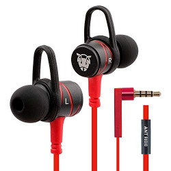 Ant Audio W56 Wired Metal in Ear Stereo Bass Headphone (Red)