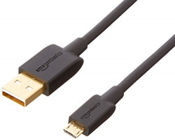 AmazonBasics Micro USB Charging Cable for Android Phones (6 Feet, Black)