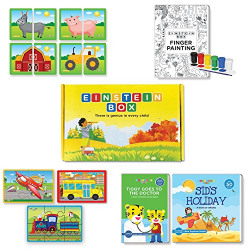 Einstein Box for 2 Year Old Baby Boys and Girls, Learning and Educational Gift Pack of Toys and Books, Multicolour