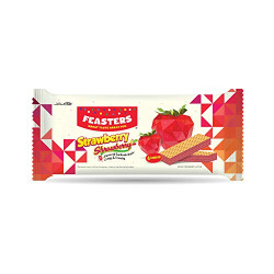 Feasters Wafers Strawberry Pouch, 75g, Buy One Get One Free