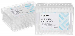 Amazon Brand - Solimo Safety Tip Cotton Buds - 60 Sticks (Pack of 2)