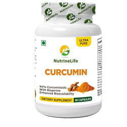 NutrineLife Turmeric Curcumin with Bioperine Black Pepper and Potency 95% Curcuminoids - 60 Capsules, (Pack of 1)
