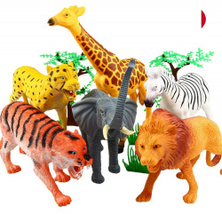  Funny Teddy Educational Learning Game Wild Realistic Animal Toy Set with Jungle Wallpaper (Waetve354Rxtaeyeyhcse) - Pack of 20