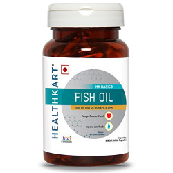 Healthkart Fish Oil (1000 Omega 3 , With 180 Mg Epa & 120 Mg Dha) 60 Softgels