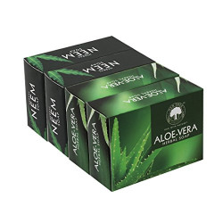 Herbal Soap Aloevera and Neem Combo (Pack Of 4,120 gm each)