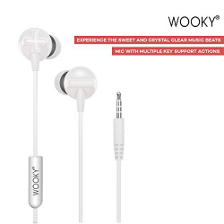 WOOKY® Beatz-Basic in-Ear Earphone with Mic (White)