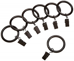 AmazonBasics 1  Curtain Clip Ring - Set of 7, Bronze