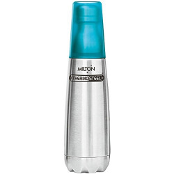Milton Vertex Thermosteel 500ml, Hot & Cold Water Bottle with Tumbler, Cyan